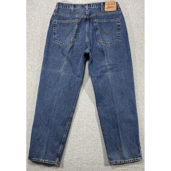 Levis Strauss 550 Jeans Mens 34x30 Distressed Paint Baggy Relaxed Fit Denim - Picture 7 of 15